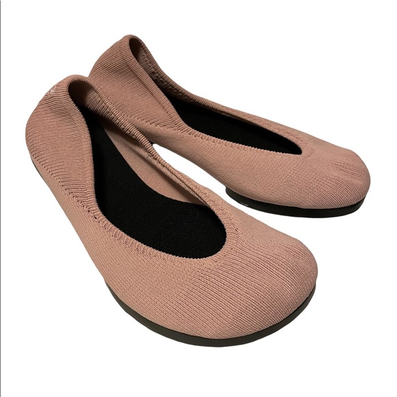 Womens OESH The Dream Pink Knit Ballet Flats Size 6 - Picture 1 of 7